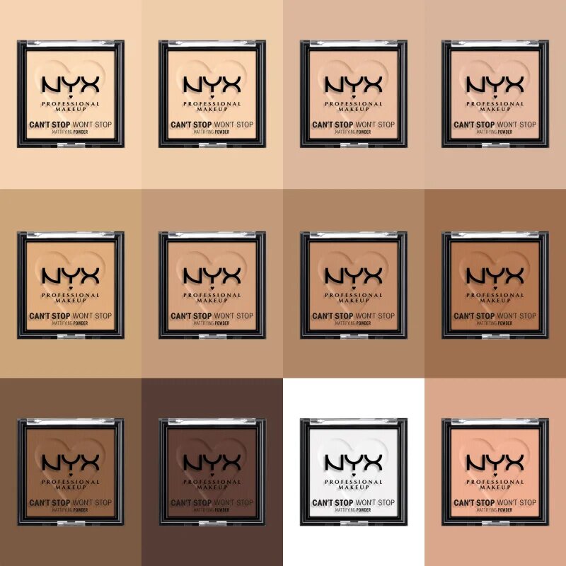 NYX Professional Makeup Can't Stop Won't Stop Mattifying Powder mattító púder árnyalat 02 Light 6 g