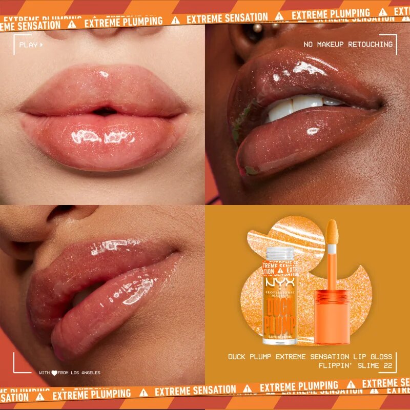 NYX Professional Makeup Duck Plump ajakfény nagyobbító hatás árnyalat Flippin Slime 7 ml