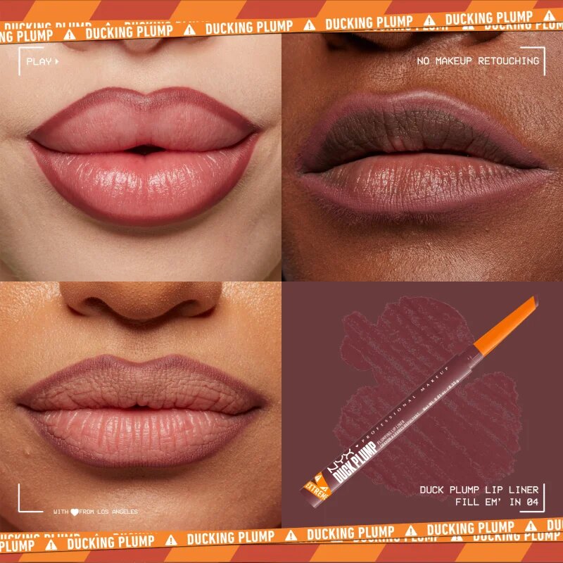 NYX Professional Makeup Duck Plump Liner szájceruza nagyobbító hatás árnyalat Fill Em' In 0.33 g