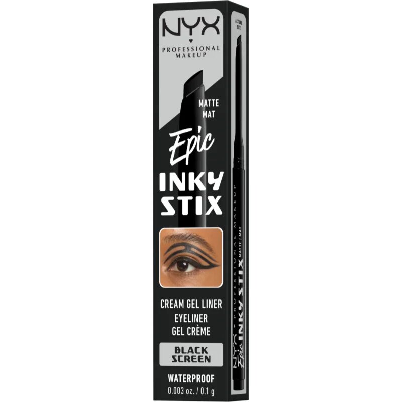 NYX Professional Makeup Epic Inky Stix tartós zselés szemceruza árnyalat 01 Black Screen 1 g