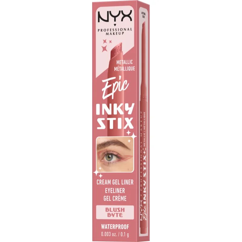 NYX Professional Makeup Epic Inky Stix tartós zselés szemceruza árnyalat 12 Blush Byte 0.1 g
