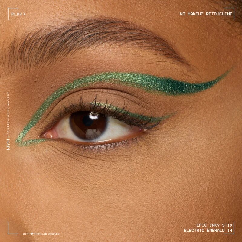 NYX Professional Makeup Epic Inky Stix tartós zselés szemceruza árnyalat 14 Electric Emerald 1 g
