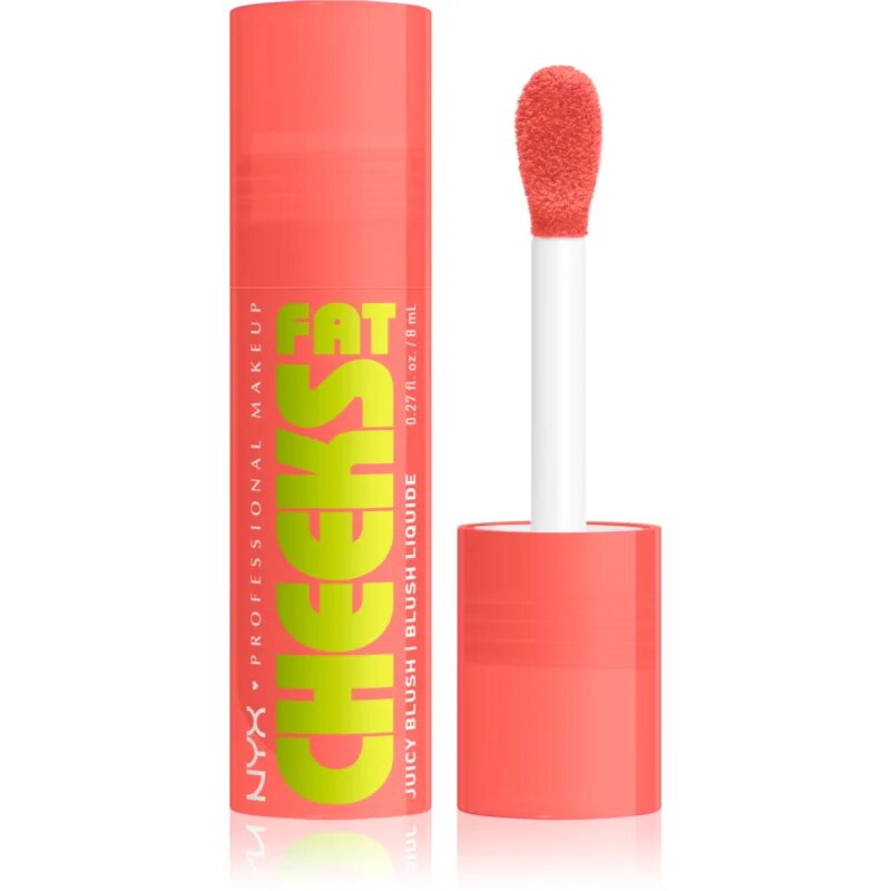 NYX Professional Makeup Fat Cheeks Juicy Blush folyékony arcpirosító árnyalat 01 Papaya Plump 8 ml