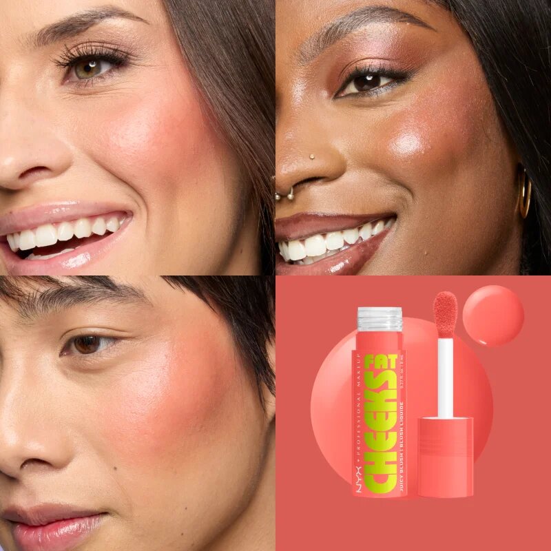 NYX Professional Makeup Fat Cheeks Juicy Blush folyékony arcpirosító árnyalat 01 Papaya Plump 8 ml
