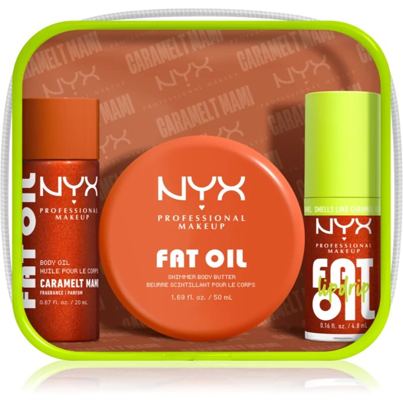 NYX Professional Makeup Fat Oil Body szett testre illattal Caramelt Mami 3 db