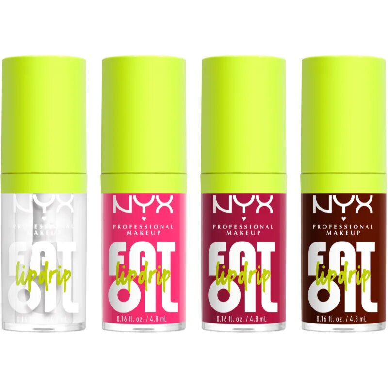 NYX Professional Makeup Fat Oil Lip Drip ajakápoló készlet 4x4.8 ml