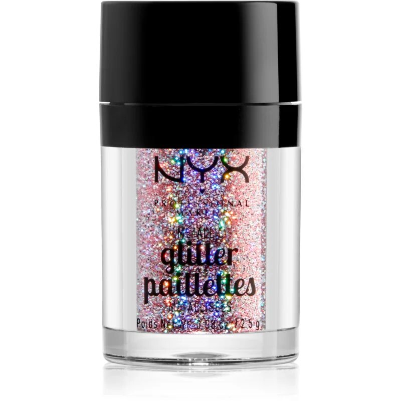 NYX Professional Makeup Glitter Goals Metálos csillámpor az arcra és a testre árnyalat 03 Beauty Beam 2.5 g