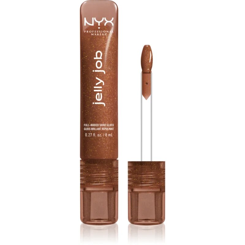 NYX Professional Makeup Jelly Job tündöklő ajakfény nagyobbító hatás árnyalat Bling Me Jelly 7.5 ml