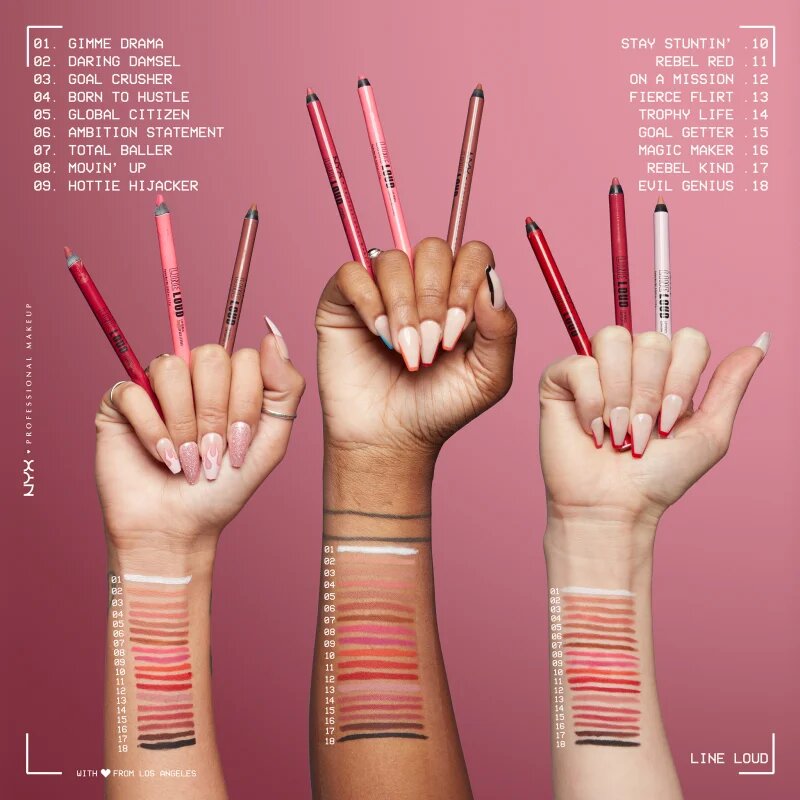 NYX Professional Makeup Line Loud Vegan szájkontúrceruza matt hatással árnyalat 05 - Global Citizen 12 g