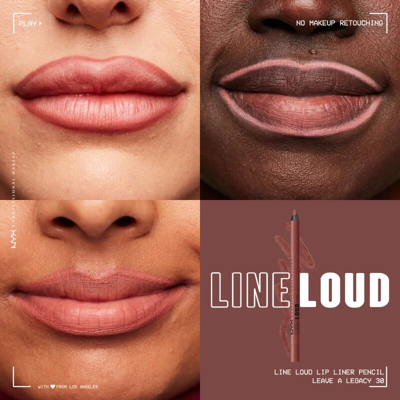 NYX Professional Makeup Line Loud Vegan szájkontúrceruza matt hatással árnyalat 30 - Leave A Legacy 12 g
