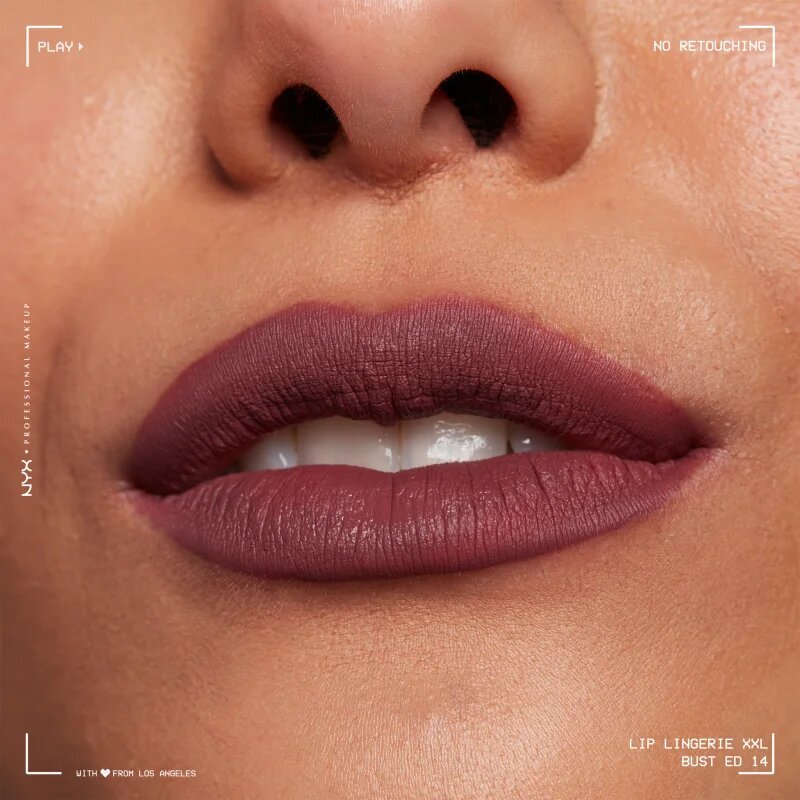 NYX Professional Makeup Lip Lingerie XXL matt folyékony állagú ajakrúzs árnyalat Bust ed 4 ml