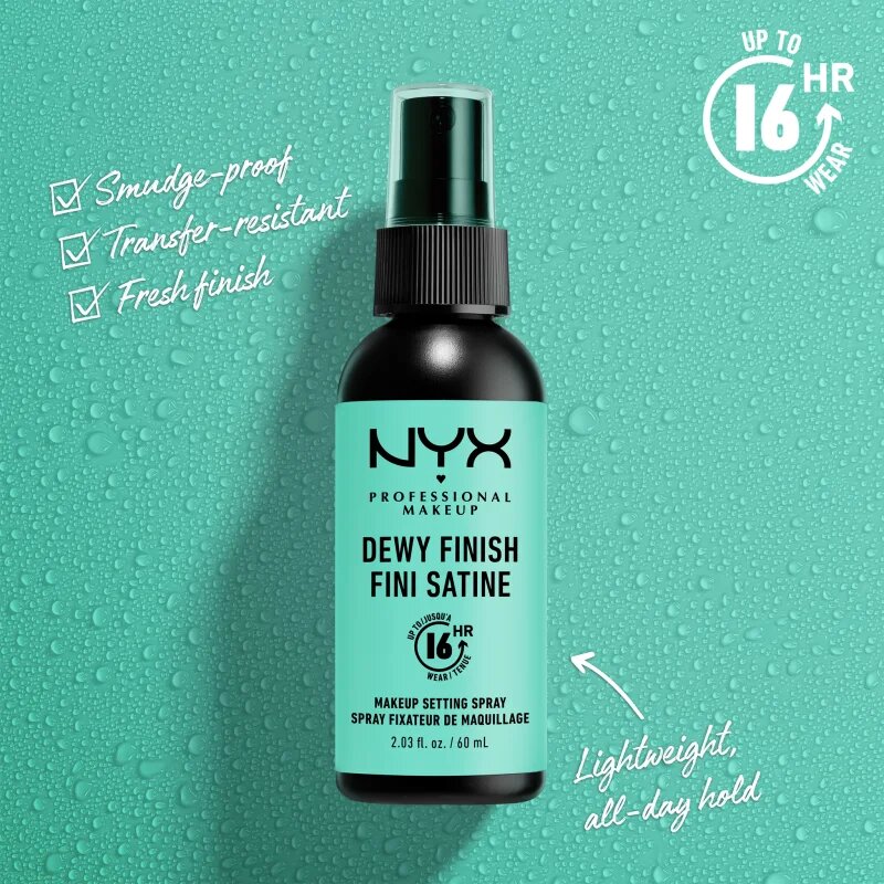 NYX Professional Makeup Makeup Setting Spray Dewy fixáló spray 180 ml