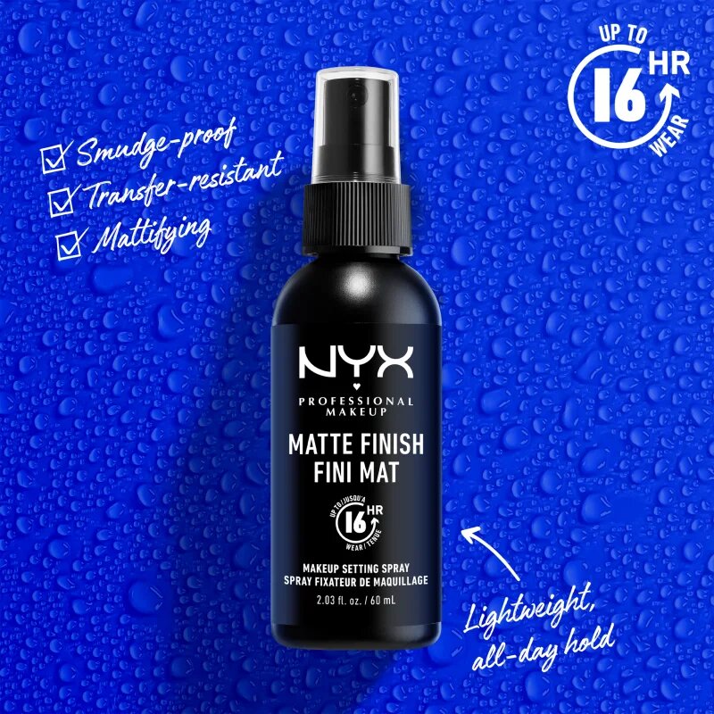 NYX Professional Makeup Makeup Setting Spray Matte fixáló spray 180 ml