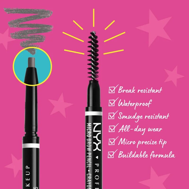 NYX Professional Makeup Micro Brow Pencil szemöldök ceruza árnyalat 7.5 Grey 0.09 g