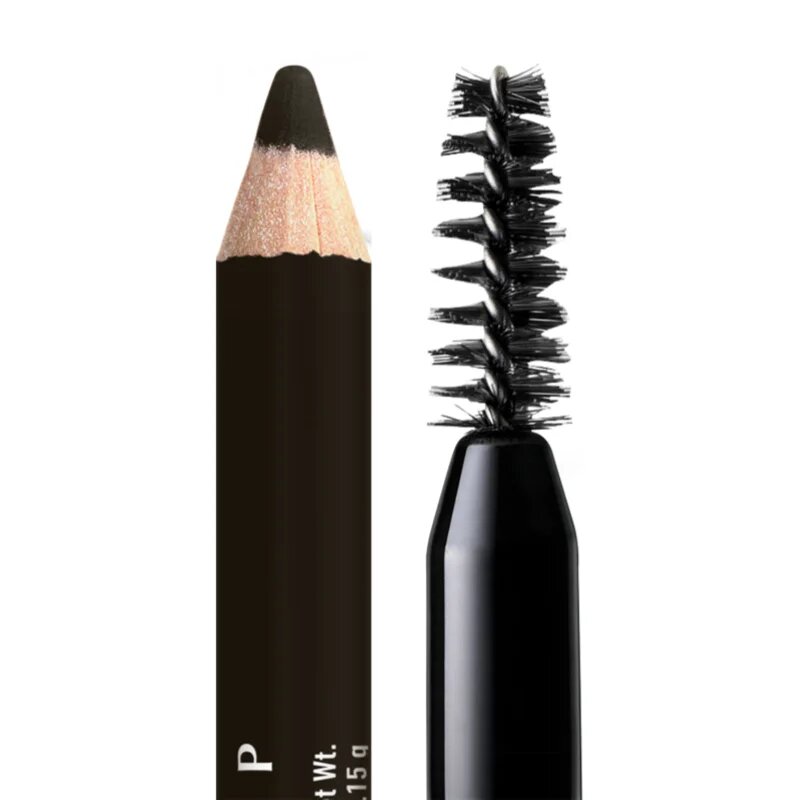 NYX Professional Makeup Powder Louder szemöldök ceruza kefével árnyalat Black 1 db