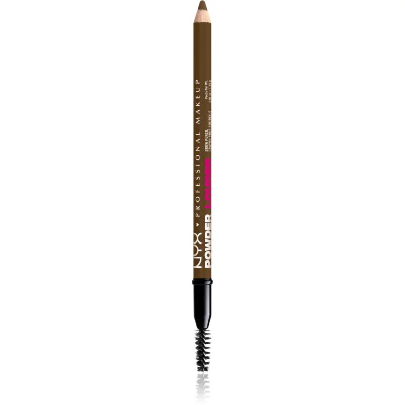 NYX Professional Makeup Powder Louder szemöldök ceruza kefével árnyalat Soft Brown 1 db