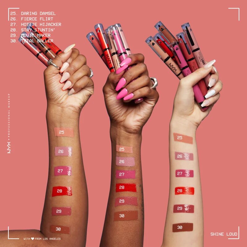NYX Professional Makeup Shine Loud High Shine Lip Color folyékony rúzs magasfényű árnyalat 26 Fierce Flirt 65 ml