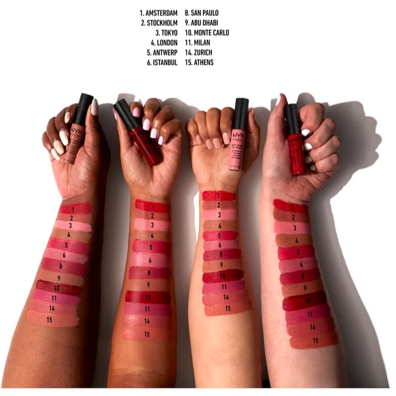 NYX Professional Makeup Soft Matte Lip Cream matt folyékony állagú ajakrúzs árnyalat 10 Monte Carlo 8 ml
