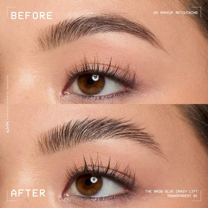 NYX Professional Makeup The Brow Glue Crazy Lift hosszantartó szemöldök gél 7 ml