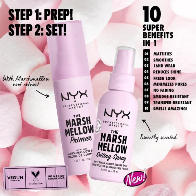 NYX Professional Makeup The Marshmellow Setting Spray sminkfixáló spray 60 ml