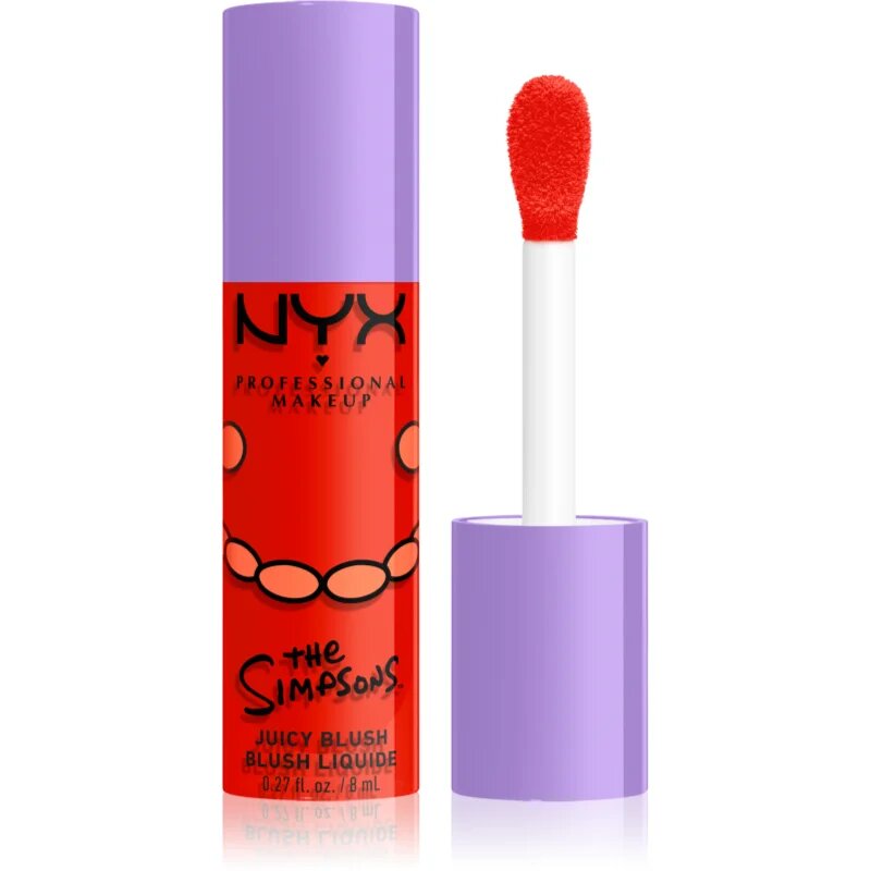 NYX Professional Makeup The Simpsons Fat Cheeks folyékony arcpirosító árnyalat Snarky Scarlet 8 ml