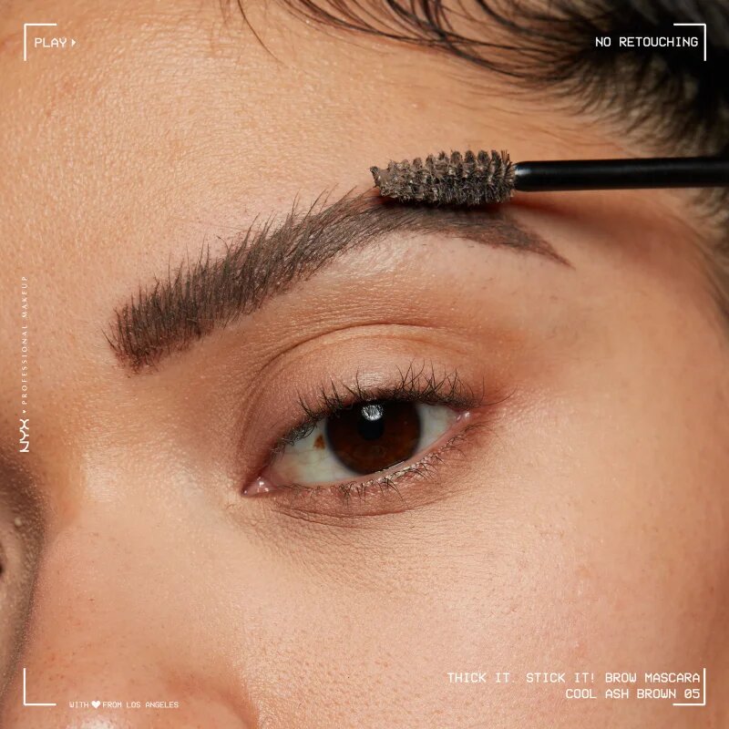 NYX Professional Makeup Thick it Stick It Brow Mascara szemöldök és szempillaspirál árnyalat 05 Ash Brown 7 ml