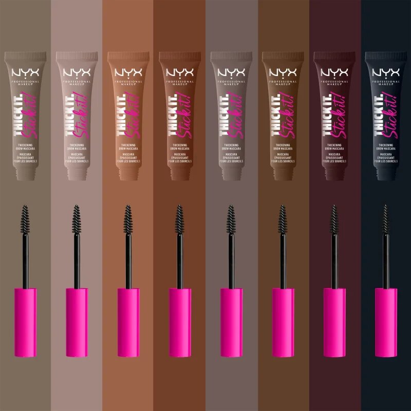 NYX Professional Makeup Thick it Stick It Brow Mascara szemöldök és szempillaspirál árnyalat 05 Ash Brown 7 ml