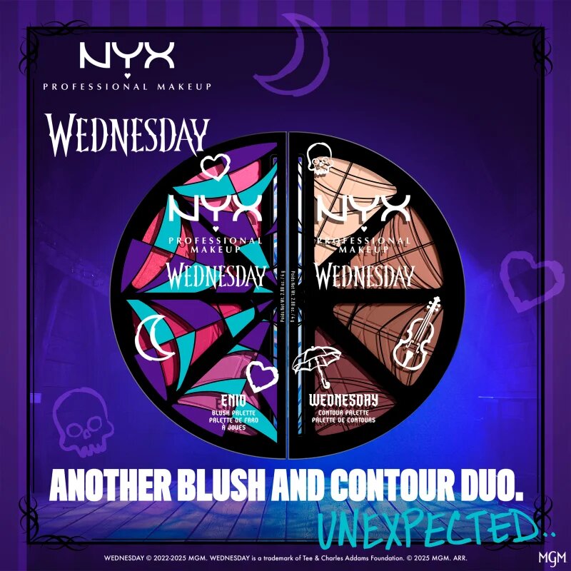 NYX Professional Makeup Wednesday Blush Palette arcpirosító paletta 4x2.88 g
