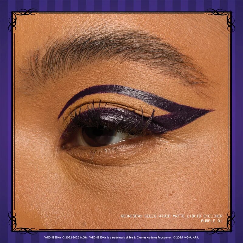 NYX Professional Makeup Wednesday Cello Liquid Liner szemceruza árnyalat 01 Purple 2 ml