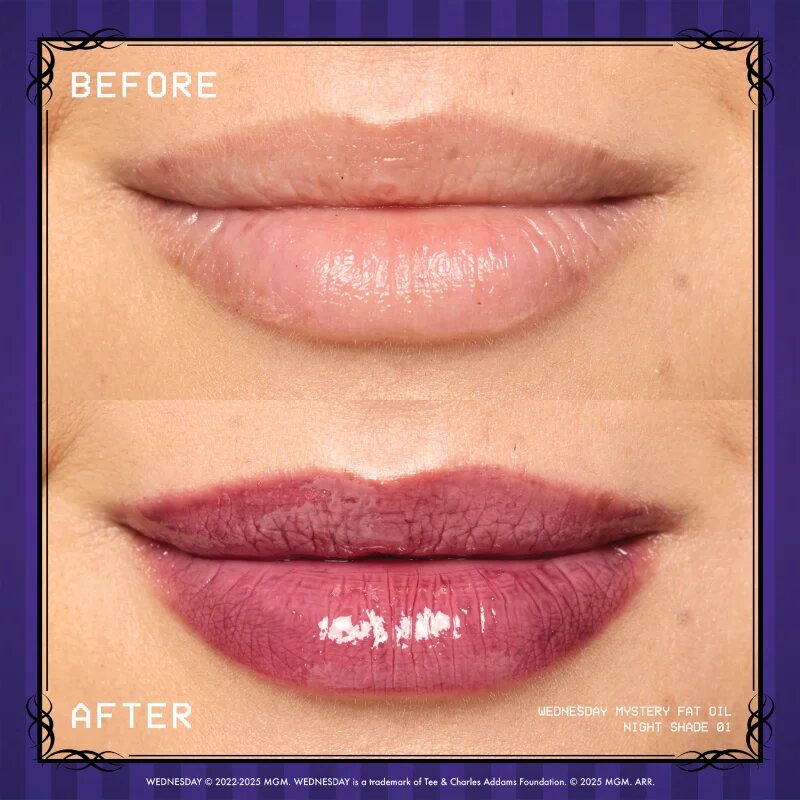 NYX Professional Makeup Wednesday Mystery Lip Oil ajak olaj árnyalat 01 Nightshade 4.8 ml