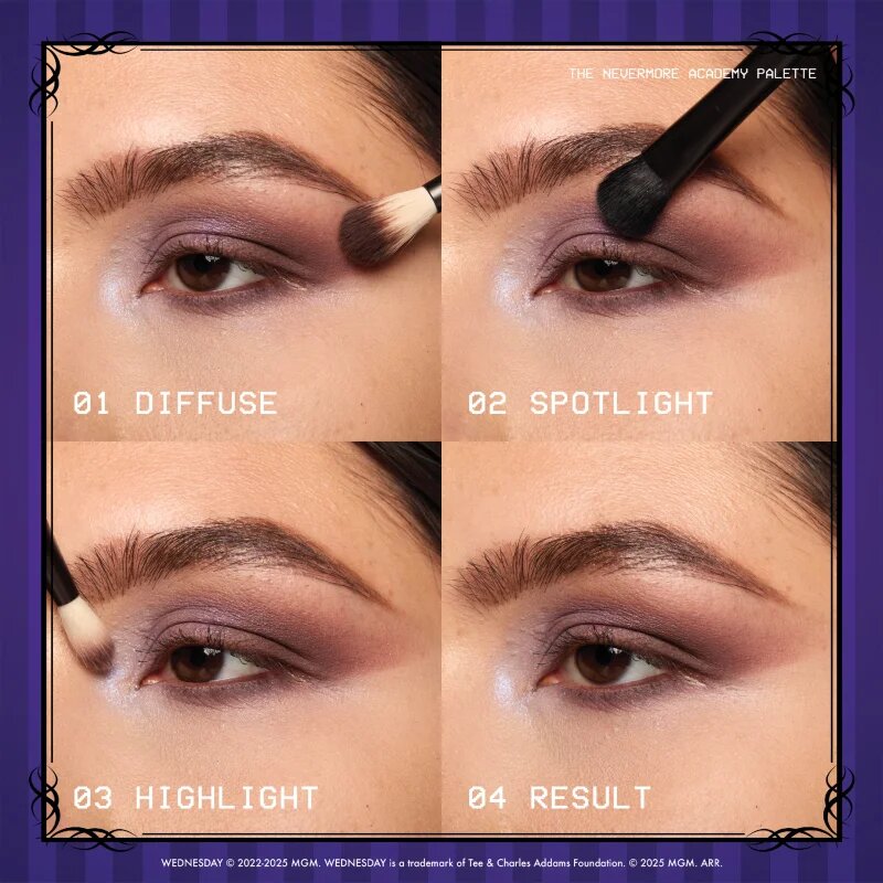 NYX Professional Makeup Wednesday The Nevermore Academy Palette paletta szemhéjpúder 8 szín 8x1 g