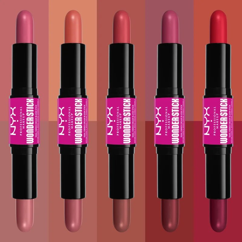 NYX Professional Makeup Wonder Stick Cream Blush dupla végű kontur ceruza árnyalat 05 Bright Amber and Fuchsia 2x4 g