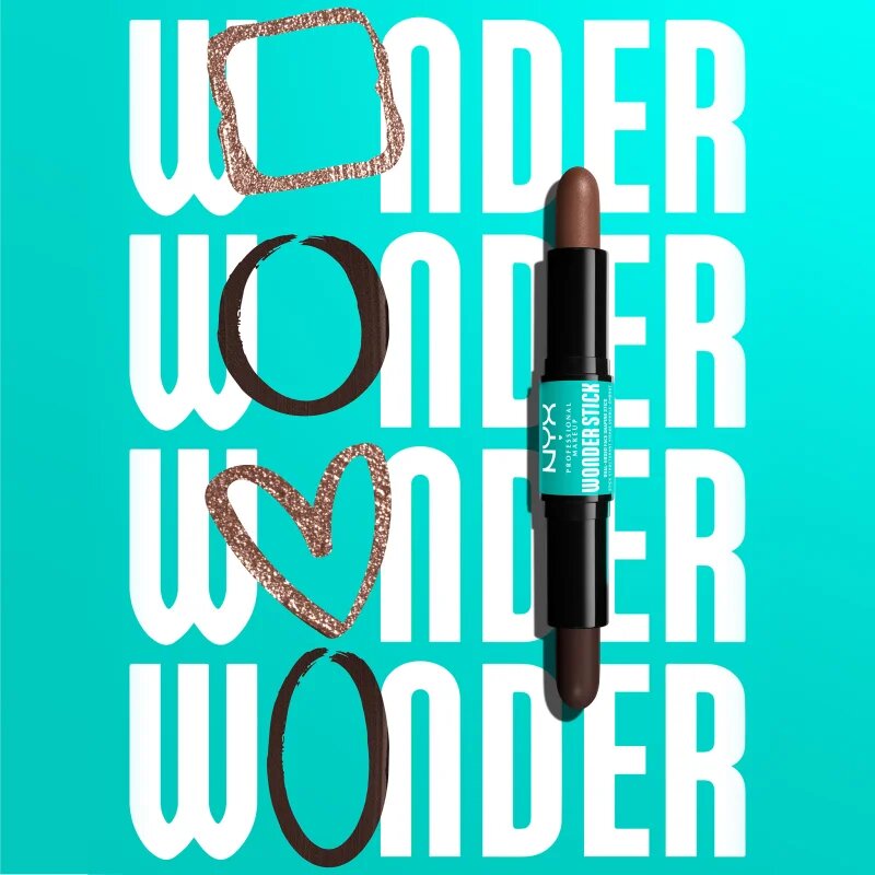 NYX Professional Makeup Wonder Stick Dual Face Lift dupla végű kontur ceruza árnyalat 06 Rich 2x4 g