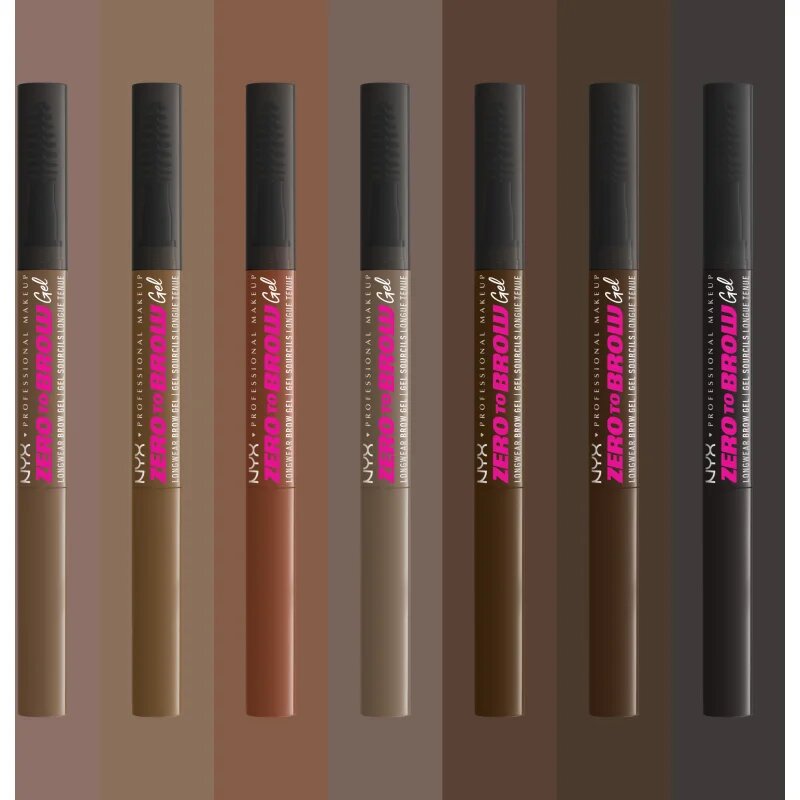NYX Professional Makeup Zero To Brow Gel szemöldökzselé applikátorral árnyalat 03 Taupe 2 ml