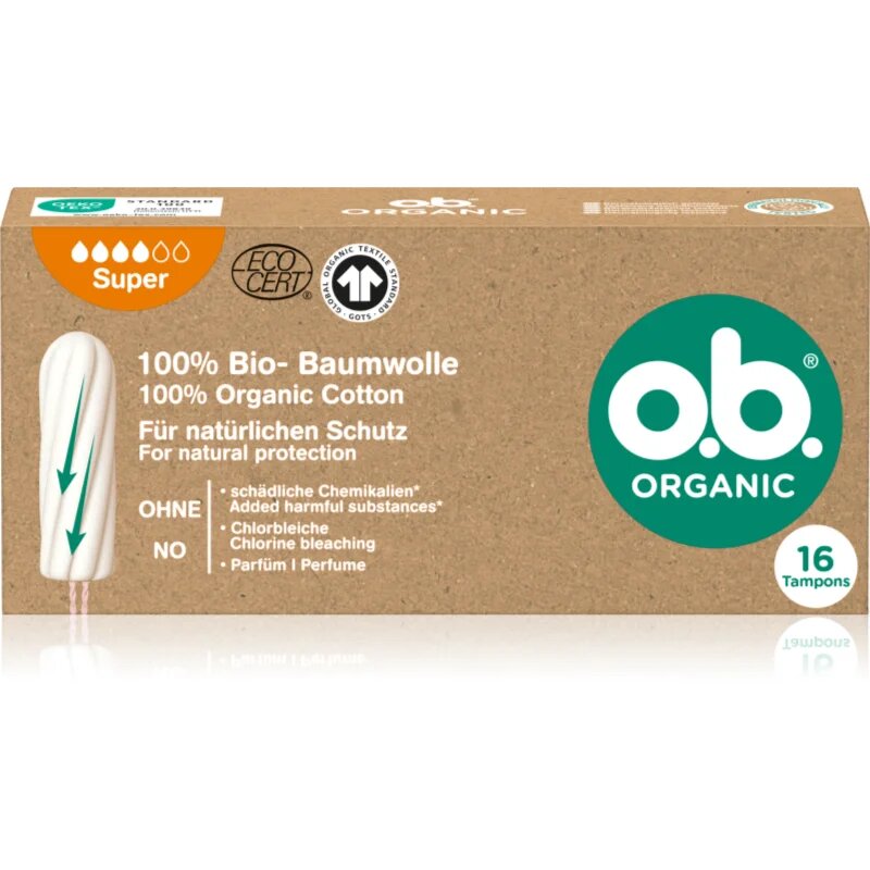 o.b. Organic Super tamponok 16 db