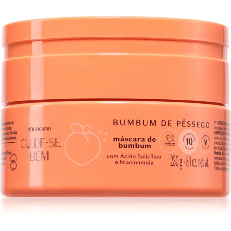 oBoticário Cuide-se Bem Bumbum de Pêssego maszk a fenékre és a csípőre 230 g