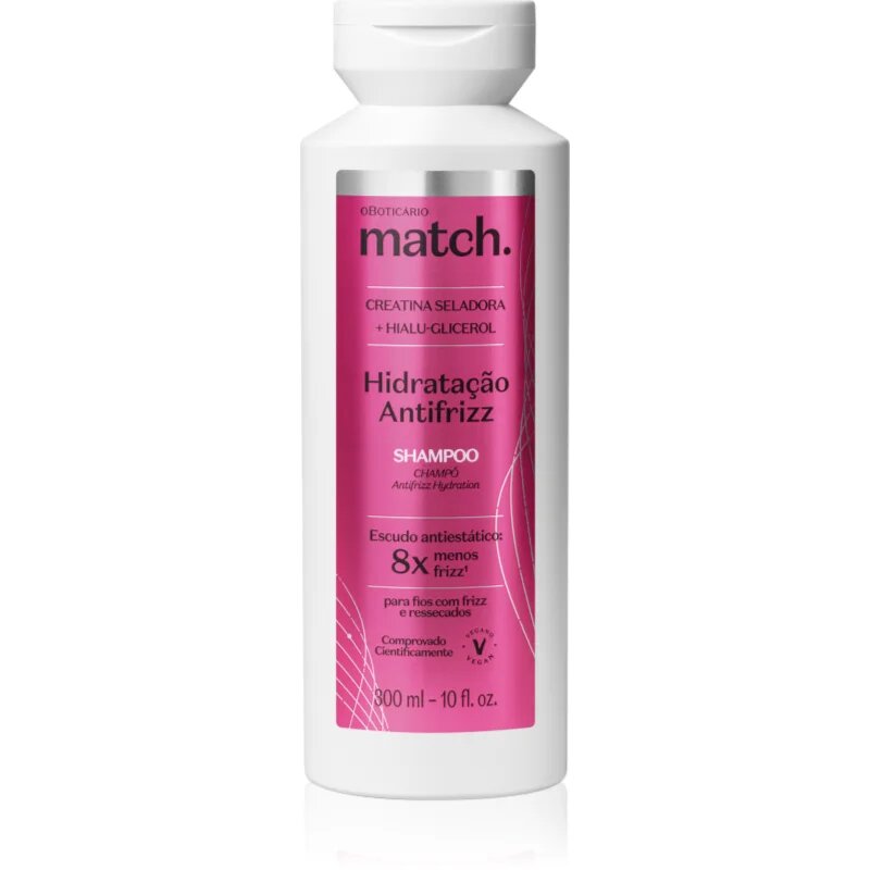 oBoticário Match. Anti-Frizz hidratáló sampon töredezés ellen 300 ml