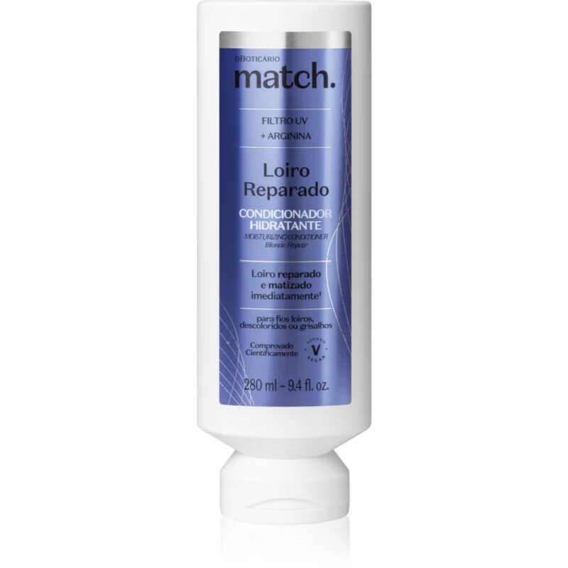 oBoticário Match. Blonde Repair regeneráló kondicionáló szőke hajra 280 ml