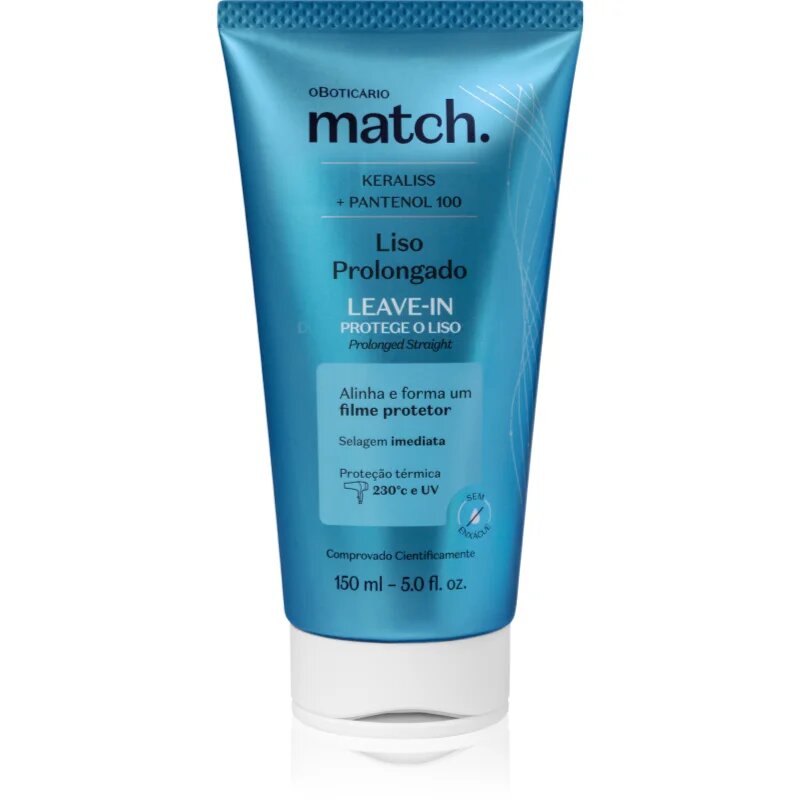 oBoticário Match. Prolonged Smooth Kisimító öblítést nem igénylő kondícionáló 150 ml