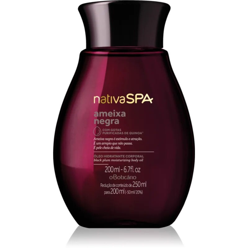 oBoticário Nativa SPA Black Plum hidratáló testápoló olaj 200 ml