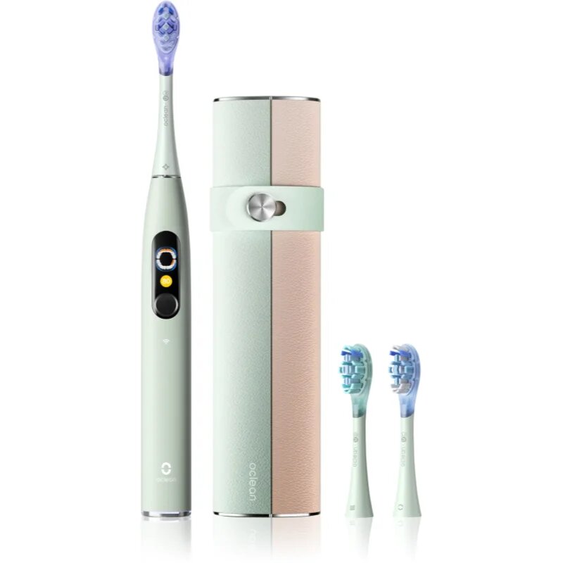 Oclean X Ultra 20 Set sonic fogkefe + 2 tartalékfej utazó tokkal Green