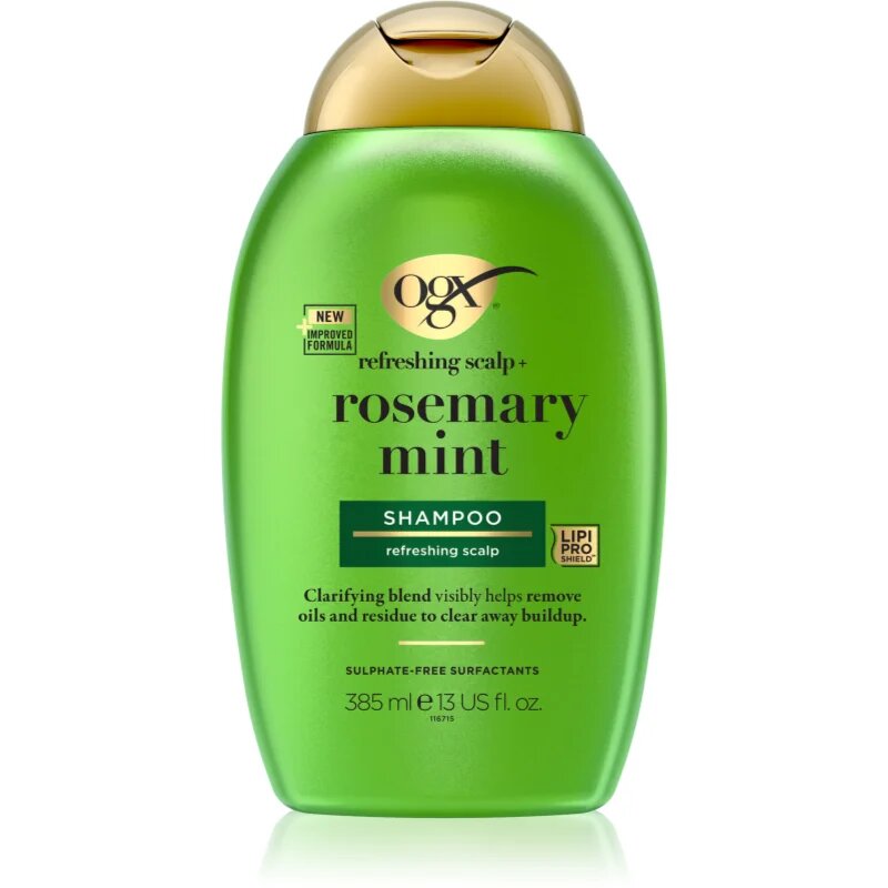 OGX Rosemary Mint tisztító sampon zsíros fejbőrre 385 ml