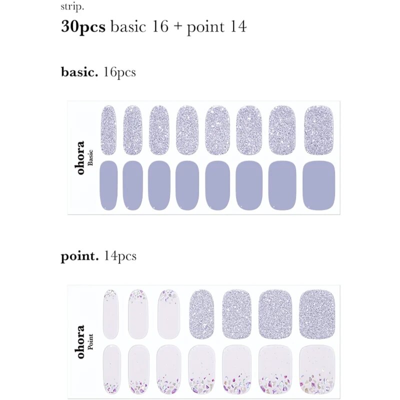 OHORA Gel Nail Sticker N Afterglow körömmatrica árnyalat ND-196 30 db