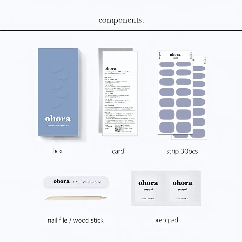 OHORA Gel Nail Sticker N Cream Cloud körömmatrica árnyalat NB-077 1 db