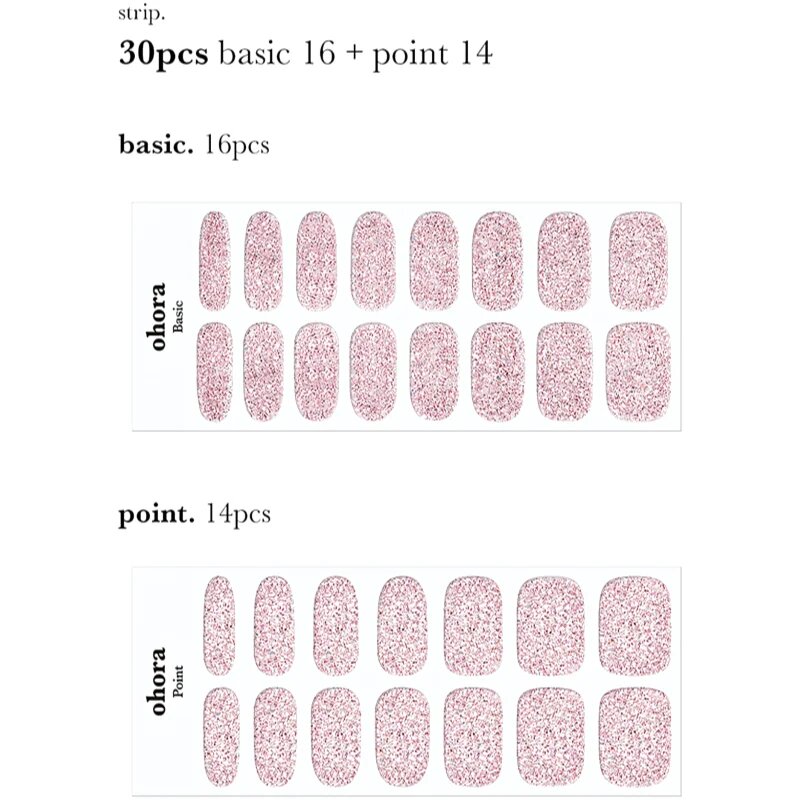 OHORA Gel Nail Sticker N Pixie Dust körömmatrica árnyalat NB-020 db