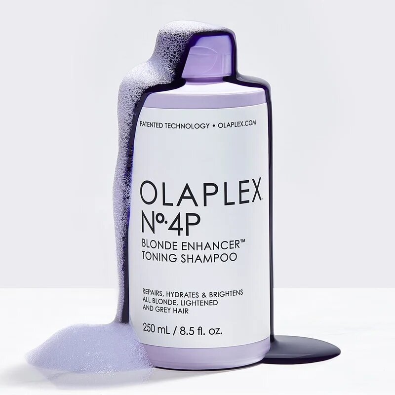 Olaplex N°4P Blond Enhancer Toning Shampoo lila tonizáló sampon semlegesíti a sárgás tónusokat 250 ml
