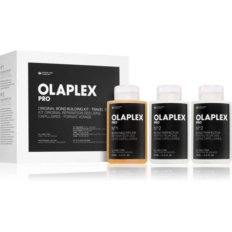 Olaplex Set Bond Building Kit Travel Size hajkúra a kémiailag kezelt hajra 3 db