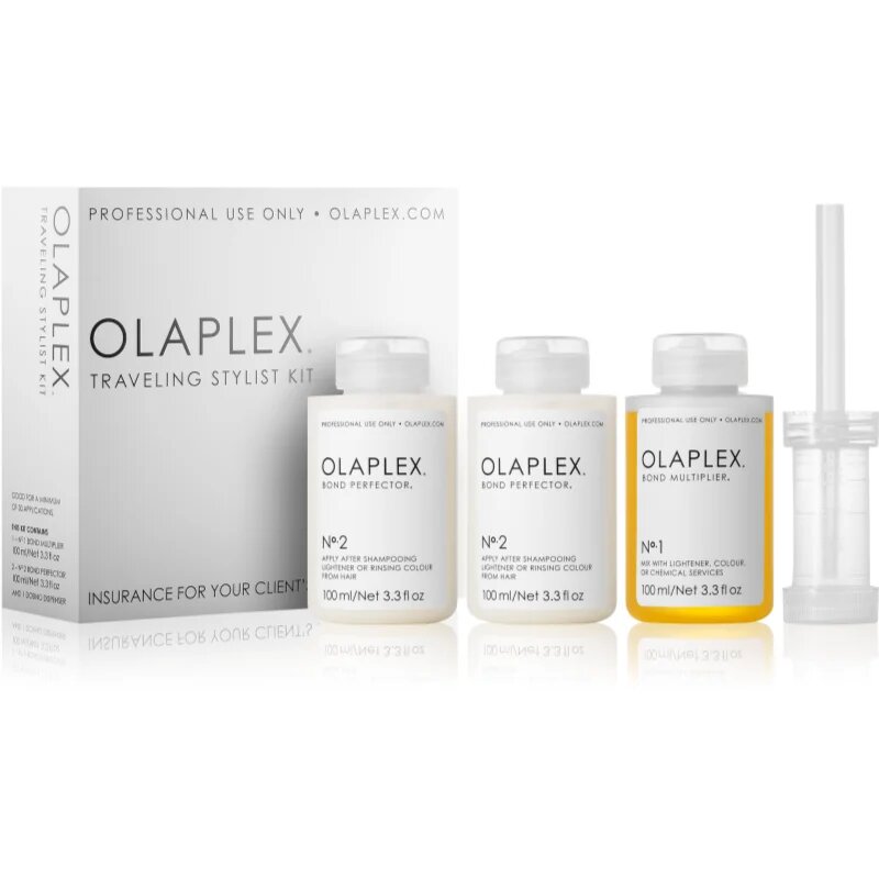 Olaplex Traveling Stylist Kit utazási készlet szőkített festett és vegyileg kezelt hajra hölgyeknek
