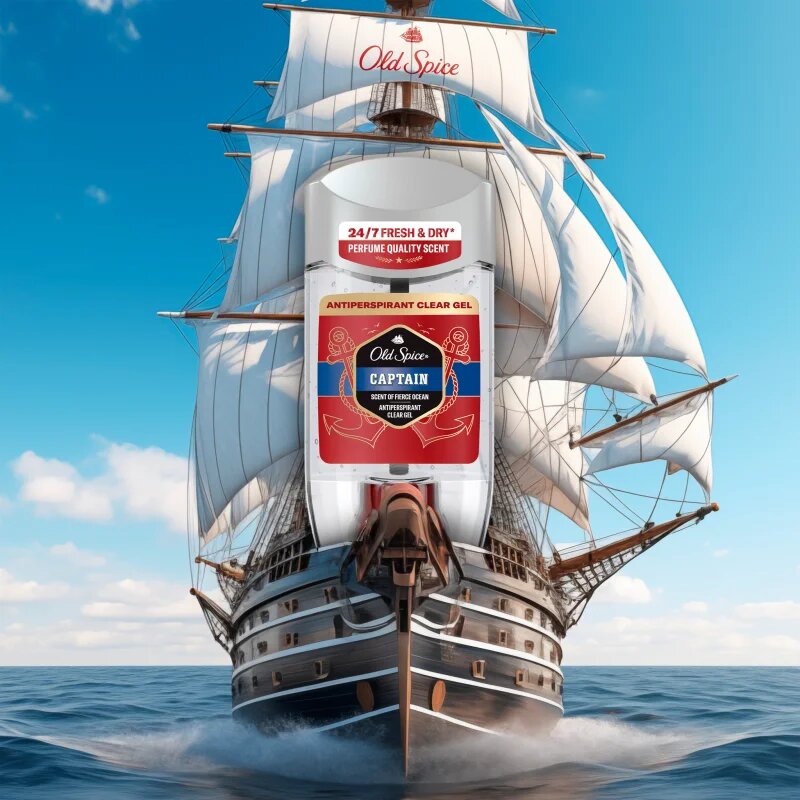Old Spice Captain Antiperspirant Clear Gel zselés izzadásgátló 70 ml
