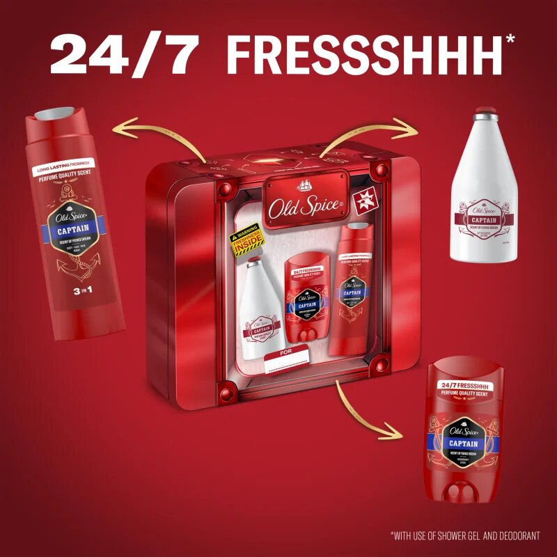 Old Spice Captain Tin Box ajándékszett uraknak